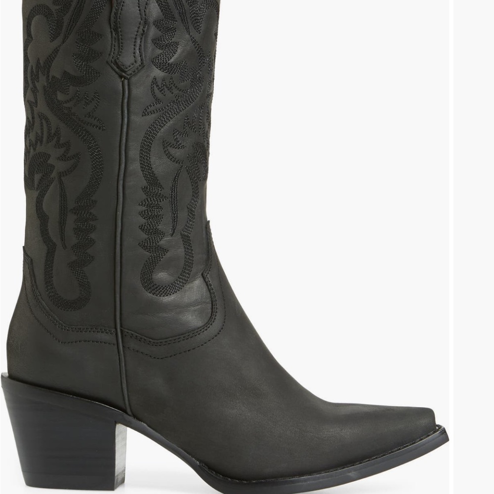 Jeffrey Campbell Dagget Western Boot in Black Wash